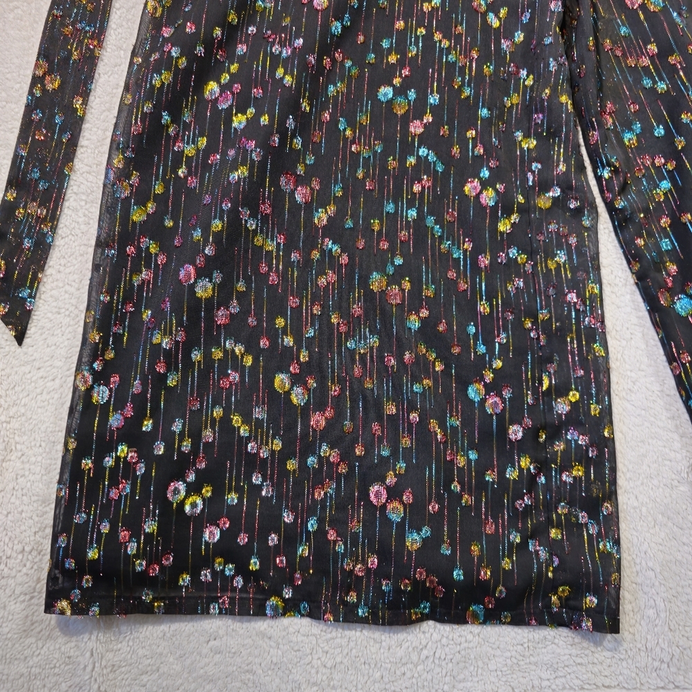 Eva Franco Anthropologie Black With Colorful Dots Jumpsuit - Picture 8 of 9